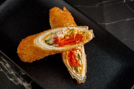 Шаурма по-японски с крабом