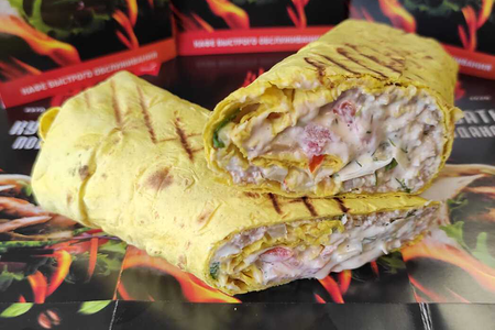 Лаваш-ролл с курицей два сыра