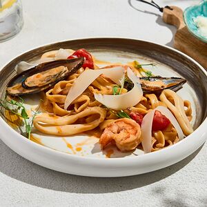 Тальятелле с морепродуктами 