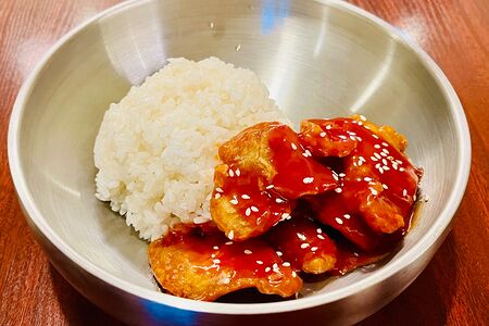 Рыба в кисло-сладком соусе с рисом