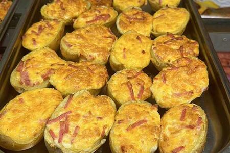 Картошка, начиненная ветчиной и сыром