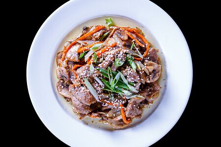 Мясо с грибами