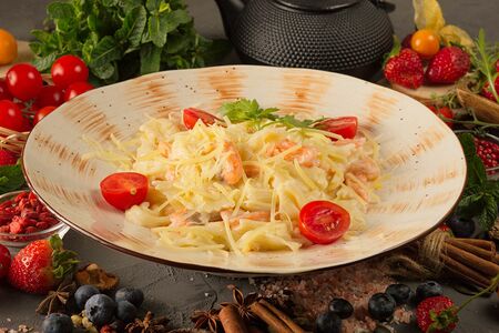 Паста с лососем