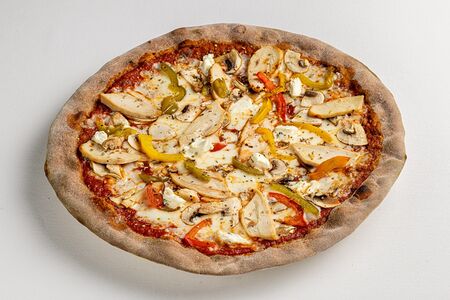 Пицца с куриным филе и шампьонами ржаная