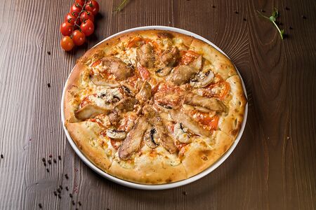 С цыпленком и грибами