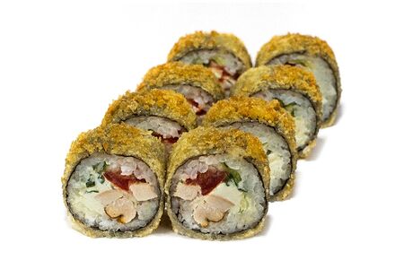 Жареный ролл с курицей