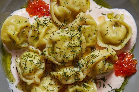 Пельмени с судаком и творожным сыром