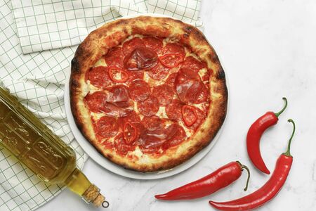 Пицца Диаволо с пепперони и коппой