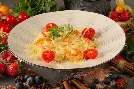 Паста с креветкой