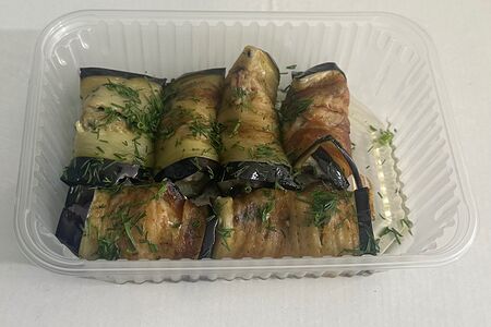 Рулетики баклажановые с орешками и творожным сыром