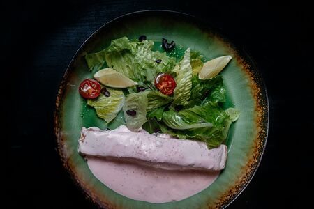 Филе семги в кокосовом соусе