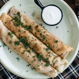 Блинчики с ветчиной и сыром