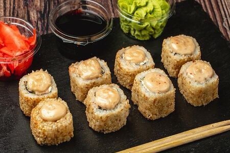 Запеченный Аляска ролл