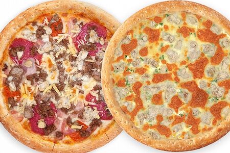 2 пиццы: Катюша и Сочная курочка