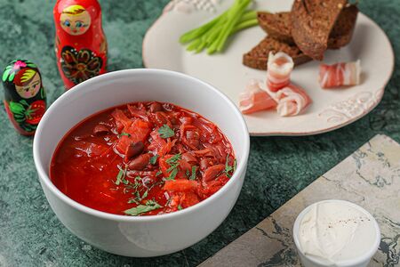 Борщ Костромской с фасолью