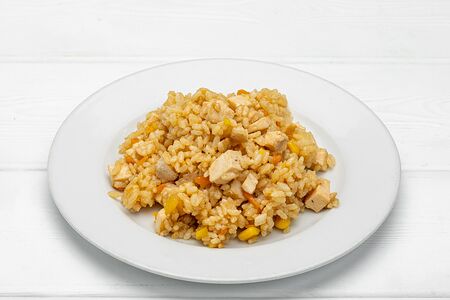 Рис с курицей и овощами