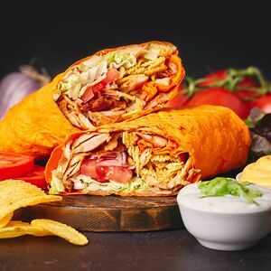 Шаурма с курицей сырная по-итальянски