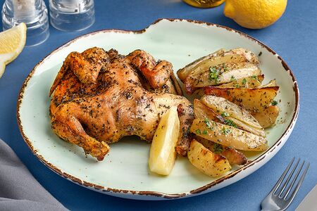 Фермерский цыпленок по-гречески