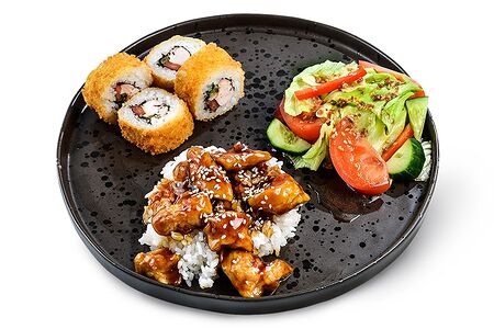 Комбо-обед с рисом в соусе терияки