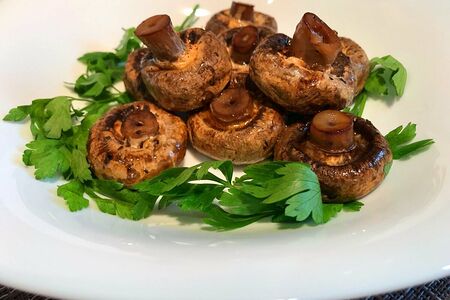 Шампиньоны на мангале