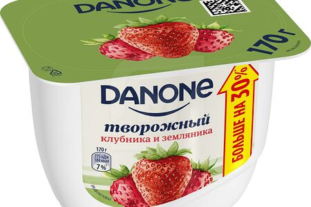 Danone Продукт молочный творож крем Клубника-Земляника