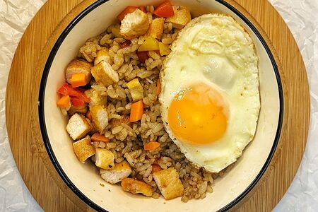 Тяхан с курицей