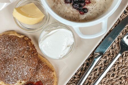 Каша овсяная с панкейками