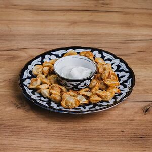 Жареные пельмени