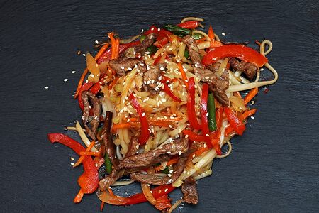 Удон с говядиной