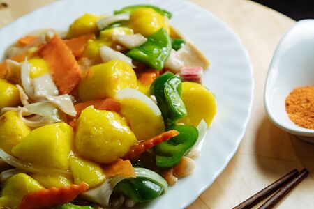 Японский тофу с морепродуктами