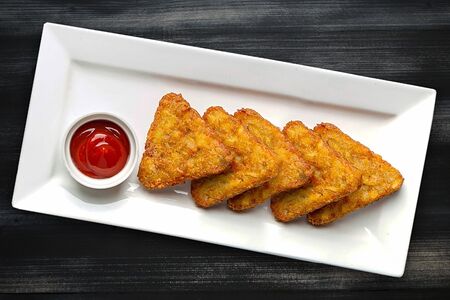 Хашбрауны с кетчупом