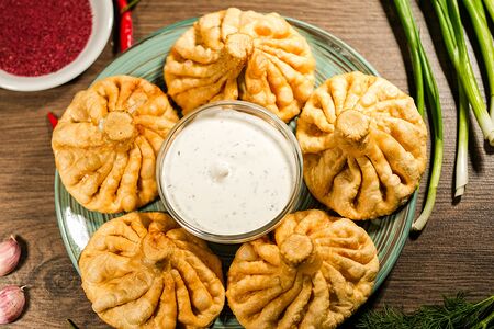 С сыром и шпинатом жареные