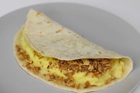 Кыстыбый с картофелем и жареным луком