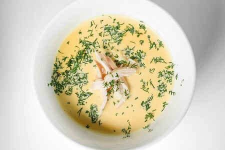 Сырный суп с копчёной курицей