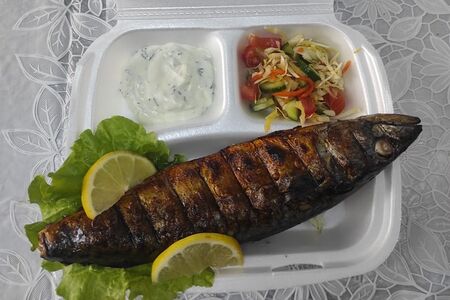 Скумбрия на мангале