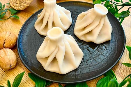 Хинкали с курицей и грибами