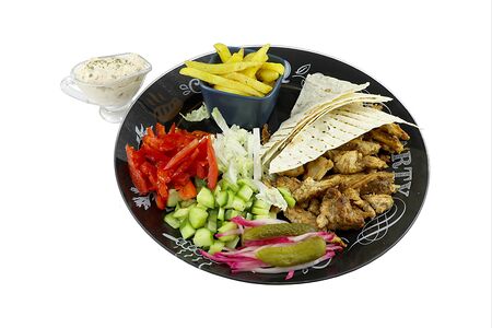 Шаверма Гирос на тарелке