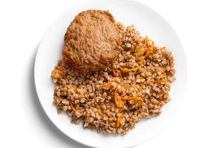 Котлета с гречкой