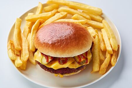 Мини-бургер говяжий с фри