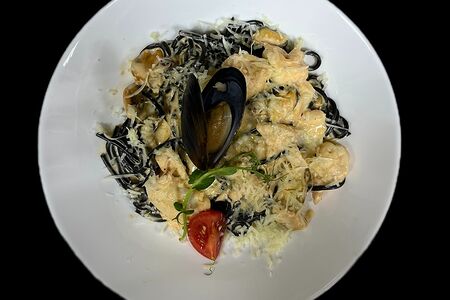 Спагетти с морскими деликатесами