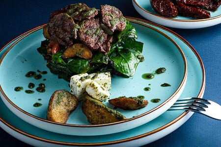 Салат с картофелем и баклажанами