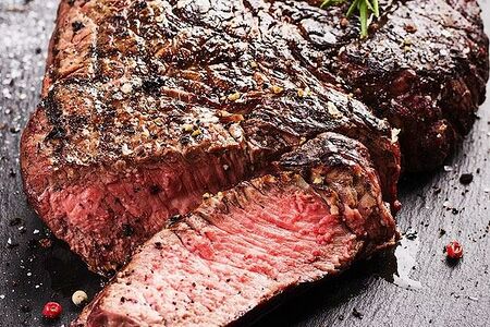 Нью-Йорк стейк с гарниром