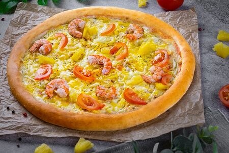 Пицца Гавайская с креветкой