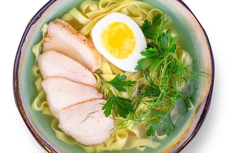 Куриный суп с яичной лапшой