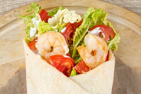 Шаварма с креветками