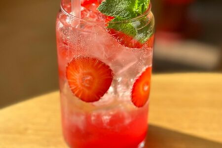 Клубничный лимонад собственного приготовления