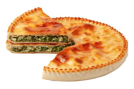 Осетинский пирог с курицей, шпинатом и сыром