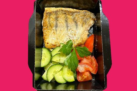 Филе судака на гриле с овощами