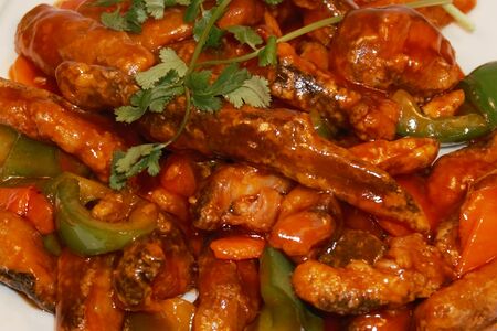 Лосось дальневосточный в кисло-сладком соусе (кета)