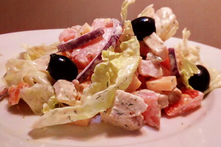 Салат Цезарь по-гречески